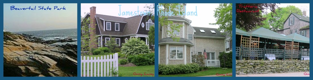 Jamestown RI  real estate collage of homes and locations