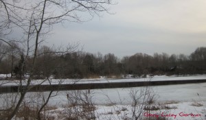 winter sunset in north kingstown ri