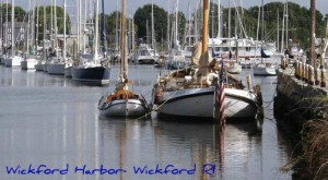 Waterfront views of the Wickford RI harbor at the Arts Festival