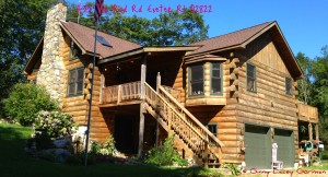 Exeter RI Home for Sale | Acreage with Log Contemporary Home Exeter RI Home for Sale - 433 Ten Rod Road real estate